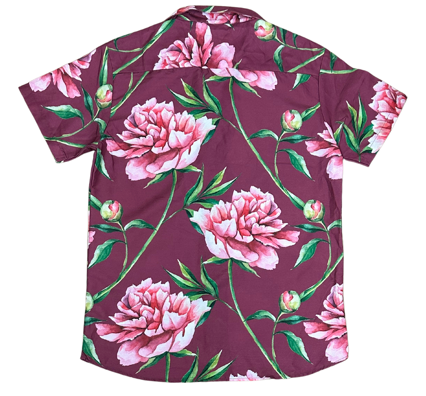 V-02 Medium Hawaiian Plum Floral Shirt