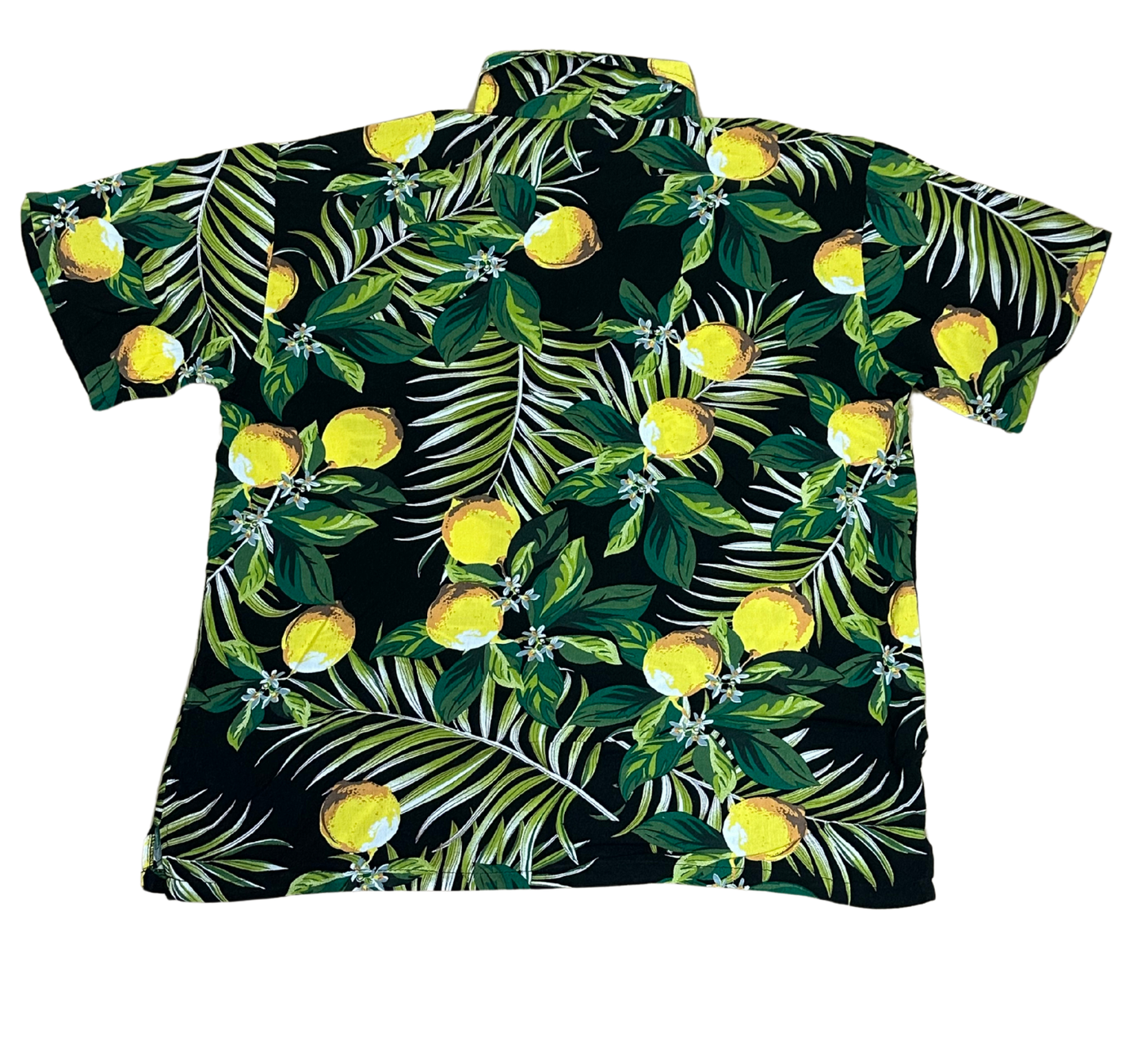 V-01 Small Hawaiian Lemons Black Shirt