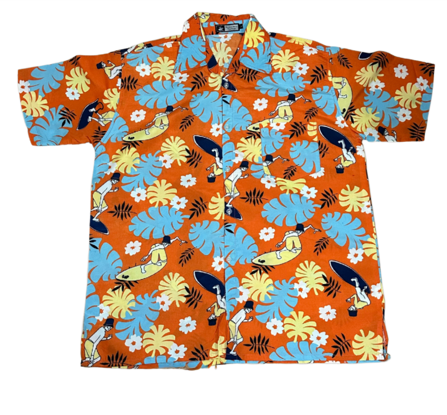 V-04 X Large Hawaiian Orange Floral Shirt