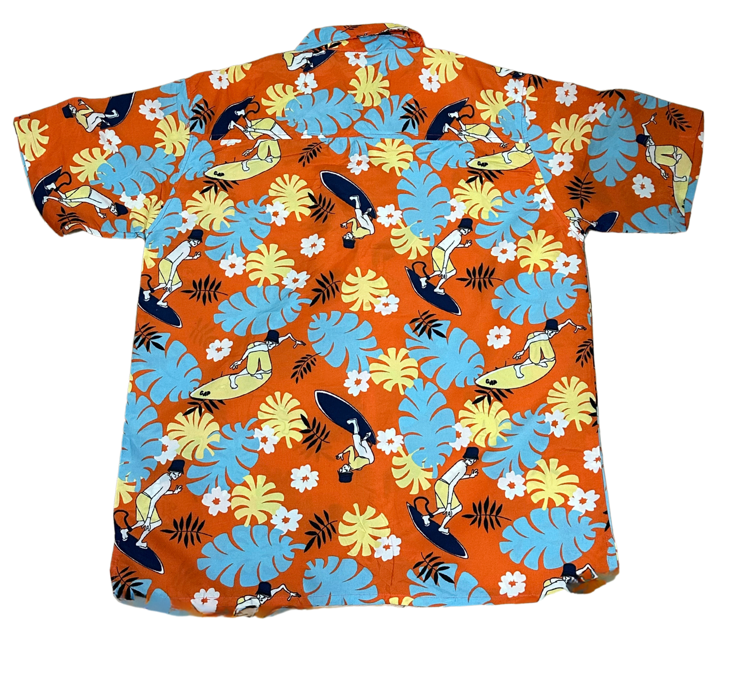 V-04 X Large Hawaiian Orange Floral Shirt