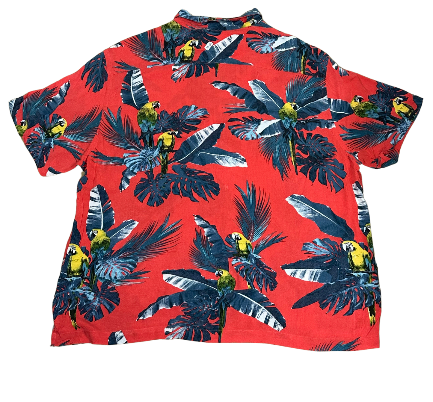 V-03 Large Hawaiian Red Floral Shirt
