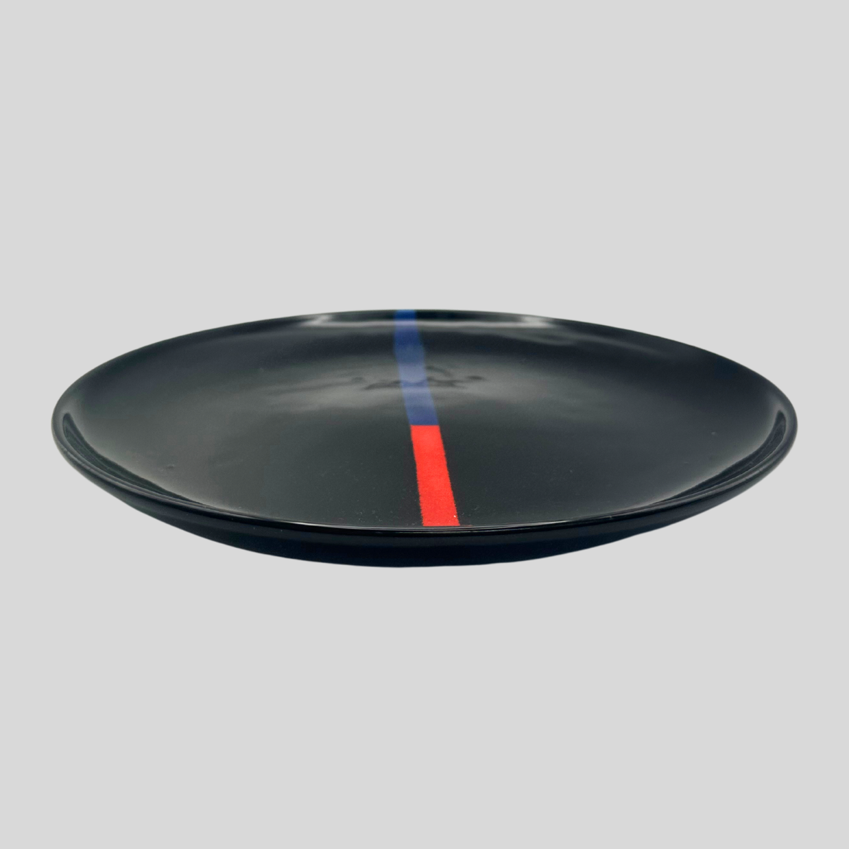 Stripe Red/Blue Dinner Plate