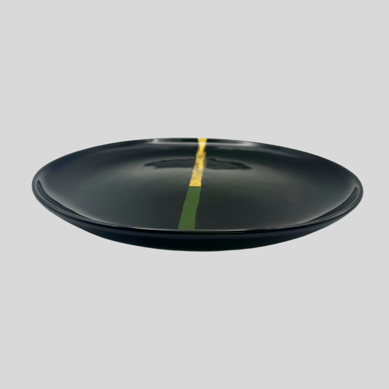 Stripe Yellow/Green Dinner Plate