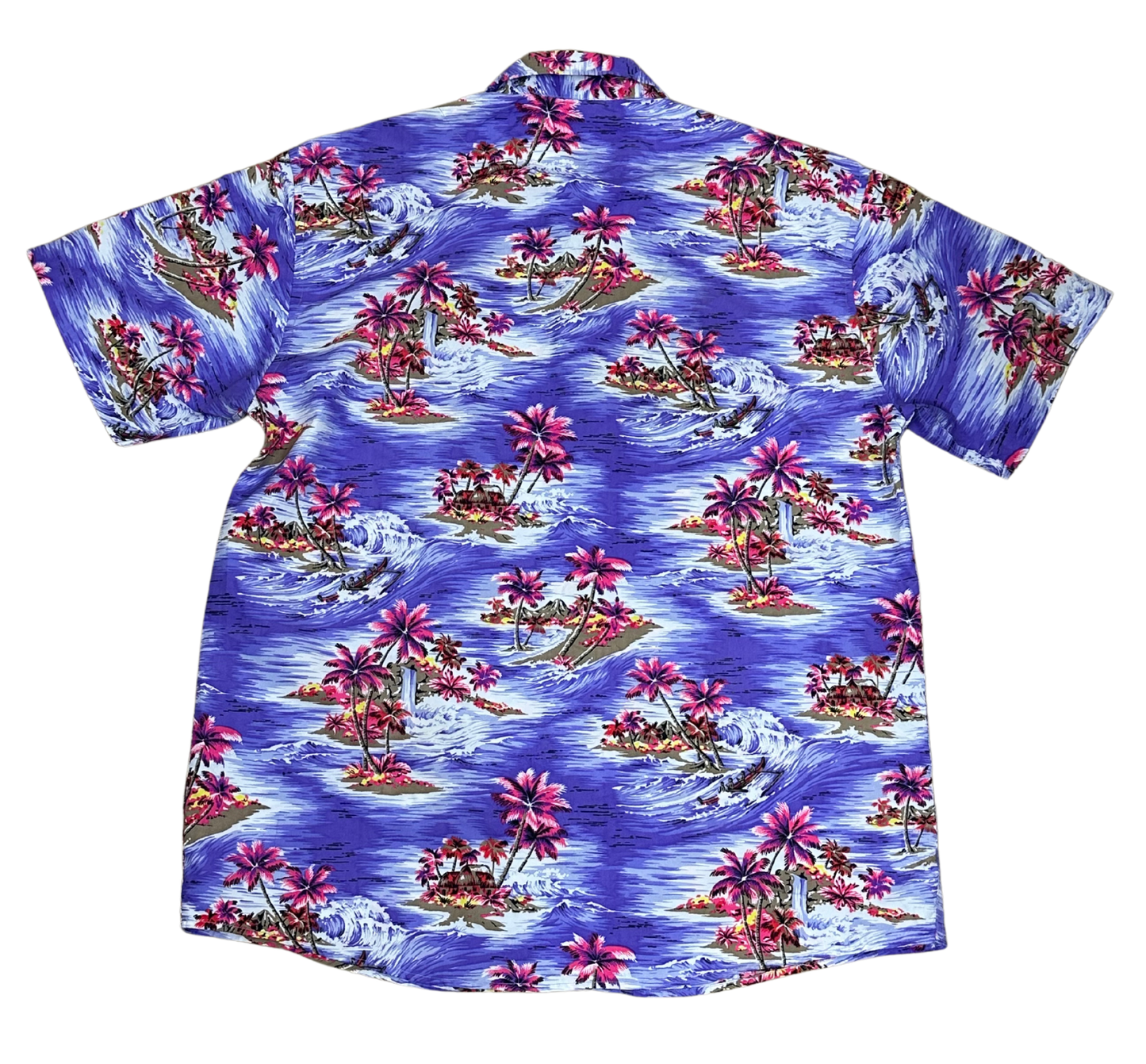 V-03 Large Hawaiian Violet Floral Shirt