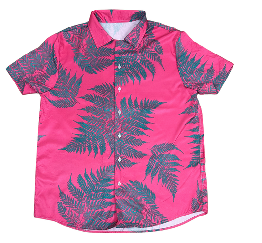 V-01 Small Hawaiian Pink Floral Shirt
