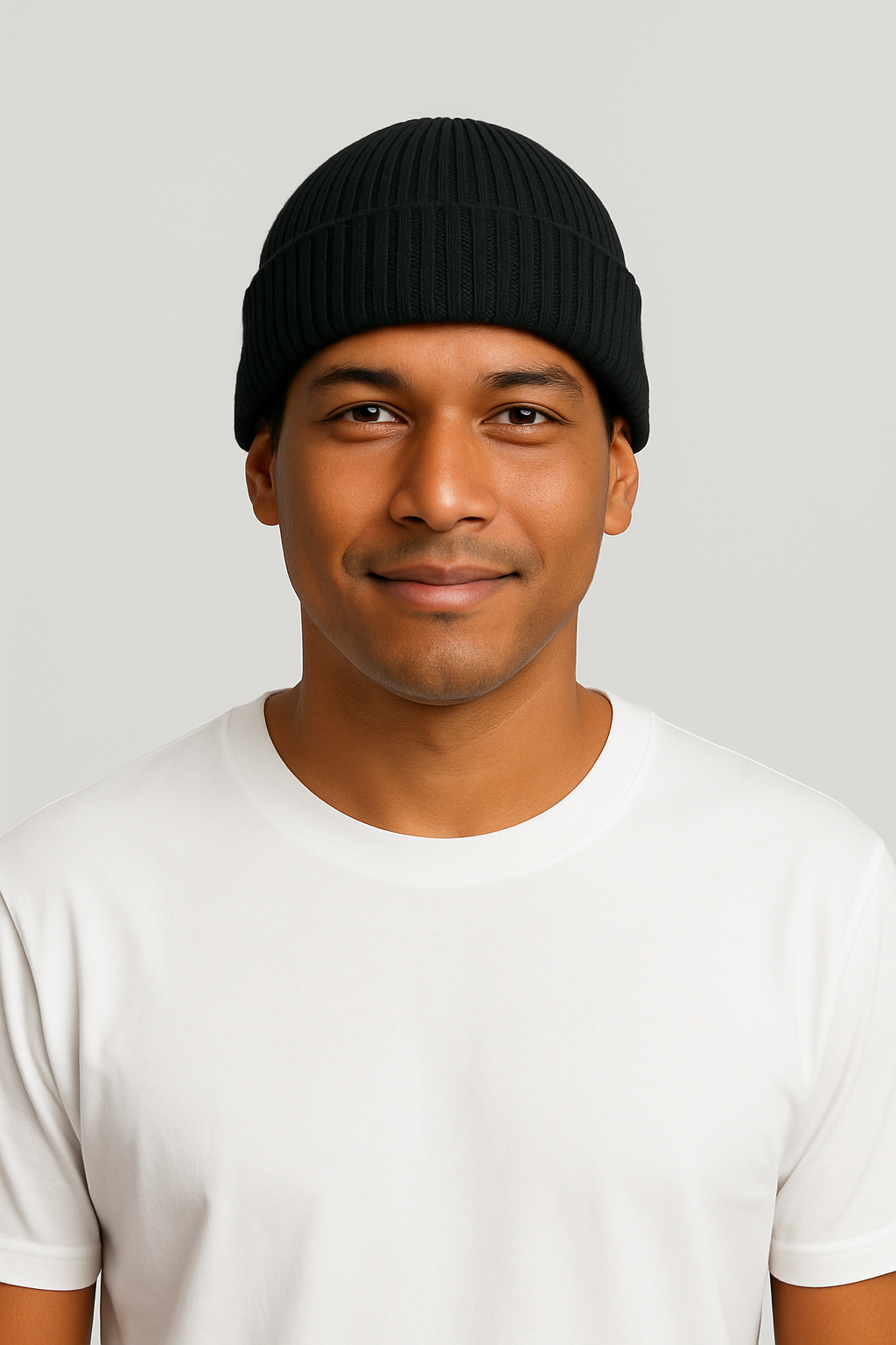 Black Fishermans Beanie
