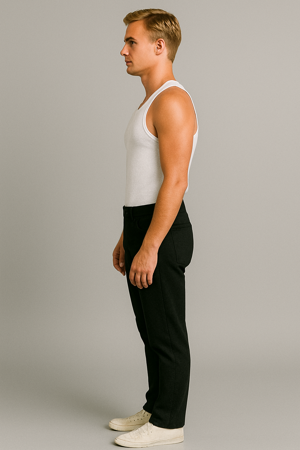 White Ribbed Tank Top