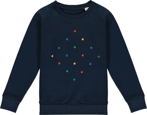 Kids Particles Navy Sweatshirt