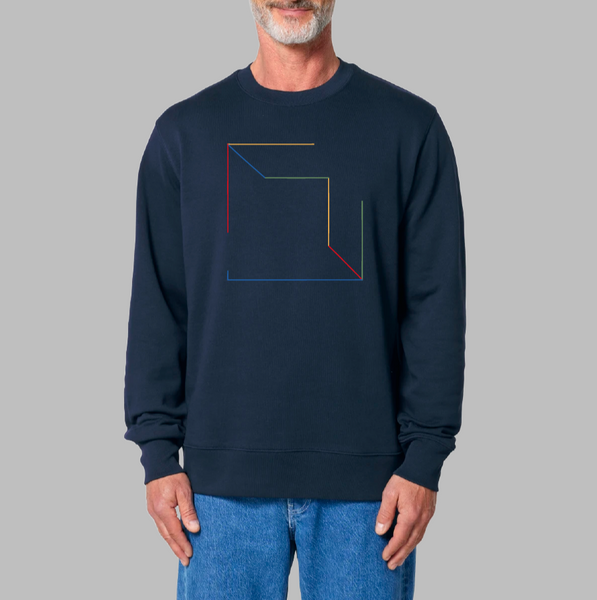Cubed French Navy Sweatshirt