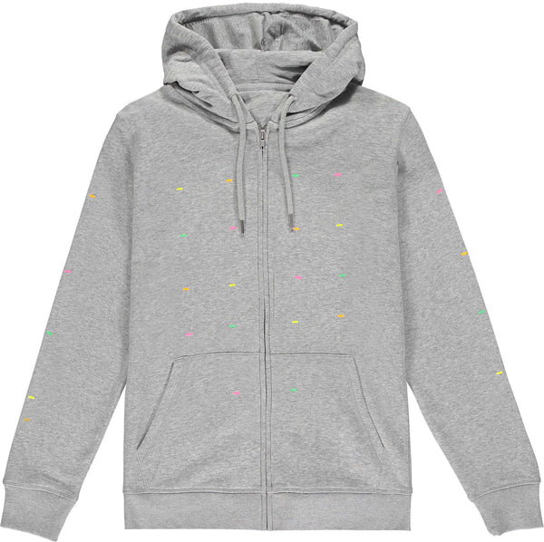 Fluoro Heather Gray Zip Hoodie