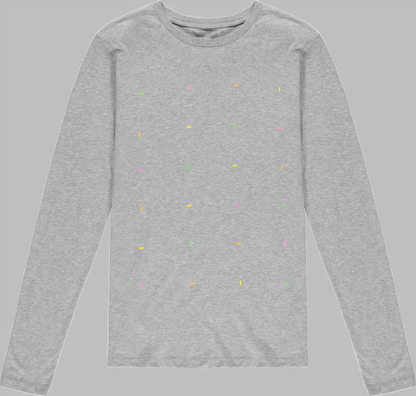 Blocks Long Sleeved Heather Gray T-Shirt