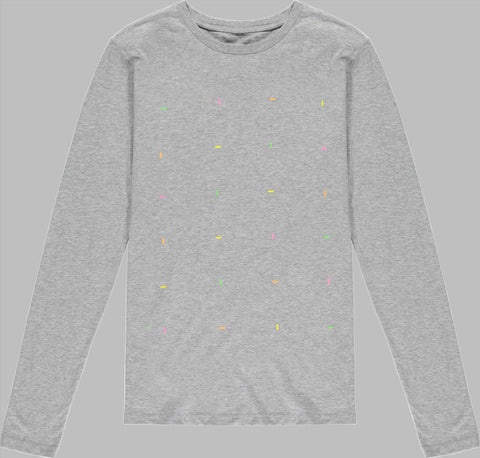 Blocks Long Sleeved Heather Gray T-Shirt