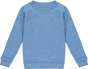 Kids Fluoro Heather Blue