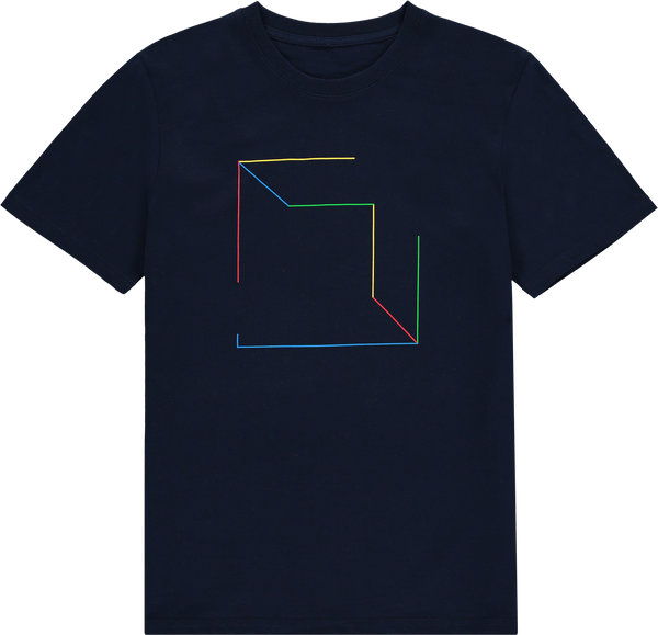 Cubed French Navy T-Shirt