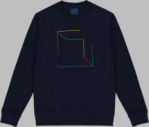 Cubed French Navy Sweatshirt