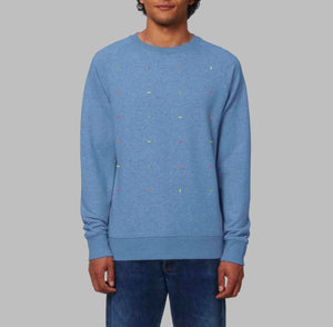 Fluoro Heather Blue Sweatshirt