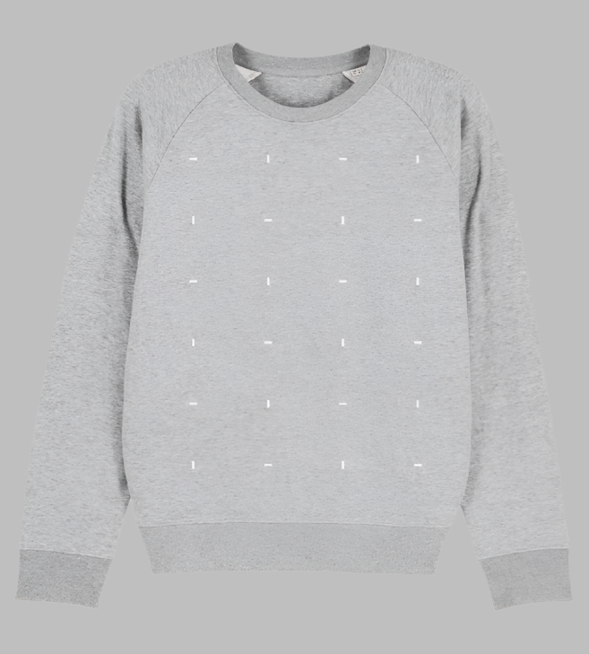 Blocks White Heather Gray Sweatshirt