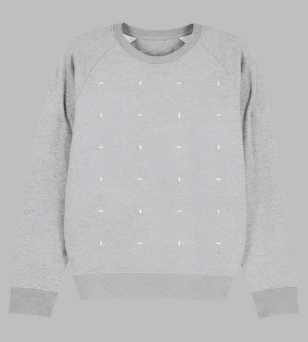 Blocks White Heather Gray Sweatshirt