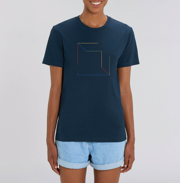 Cubed French Navy T-Shirt