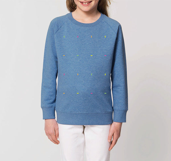 Kids Fluoro Heather Blue