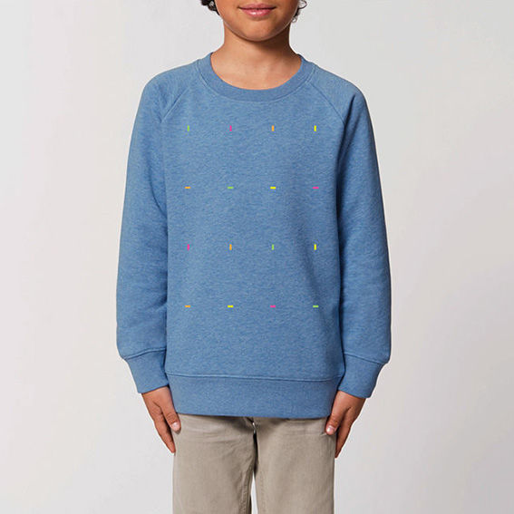 Kids Fluoro Heather Blue