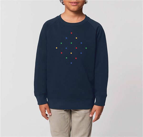 Kids Particles Navy Sweatshirt